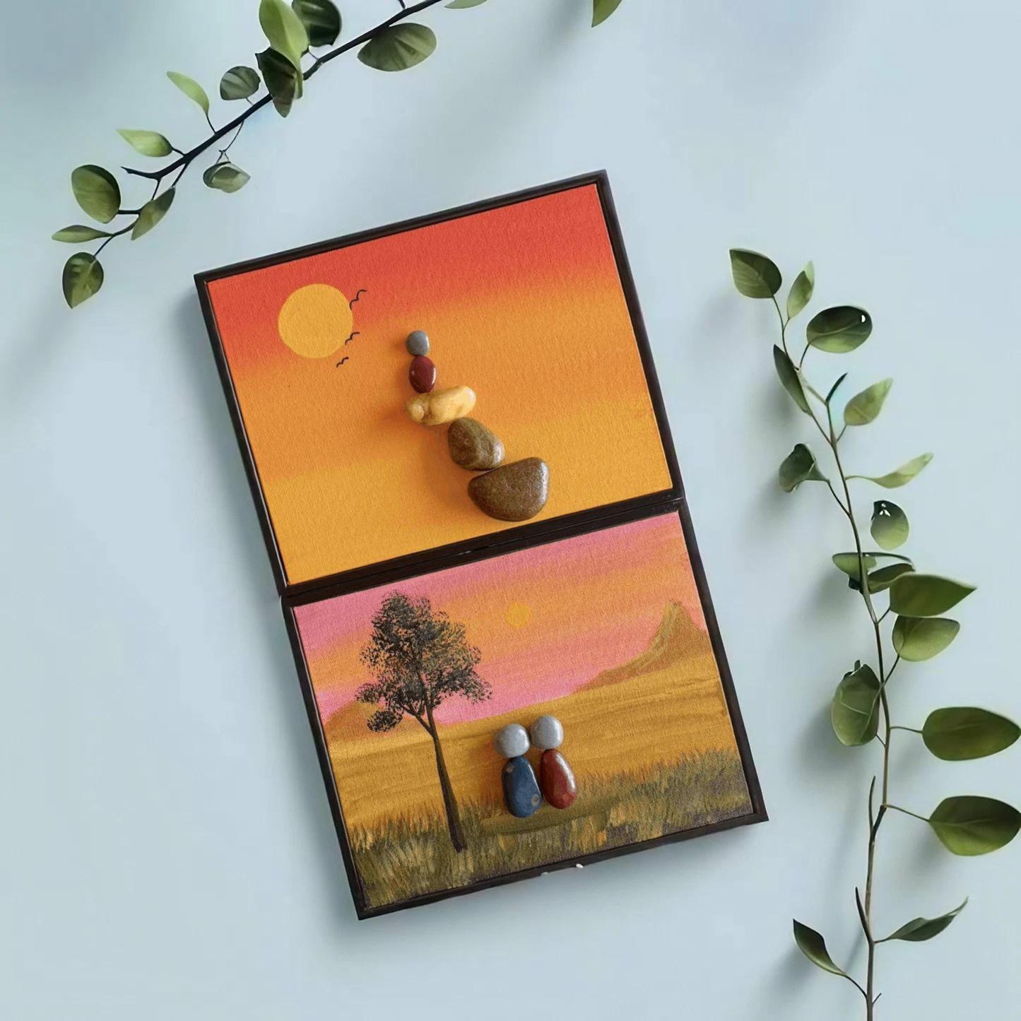 Sunset Pebbles Painting